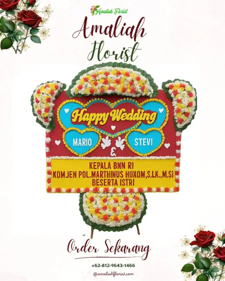 Papan Bunga Pernikahan Panderejo